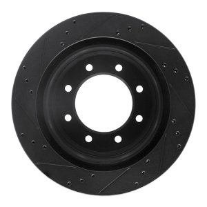 Nissan NV1500 Brake Rotor (1) - Rear Right - R1 Concepts - Drilled & Slotted - Black - `12-`21